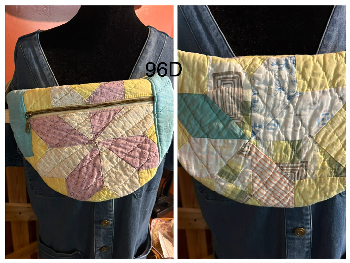 Vintage Quilted Sling Bag #96D